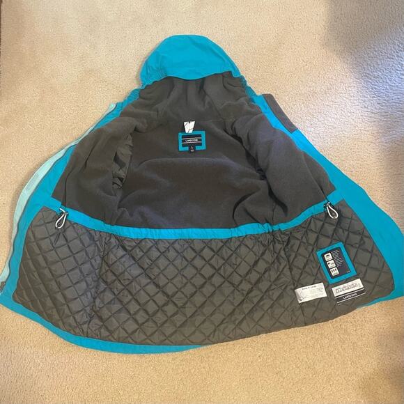 Lands’ End Turquoise Parka Jacket Size Large‎ 14 - Picture 6 of 11